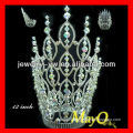 Dazzling Large tall Ab Crystal Queen crown for pageants,wedding tiara